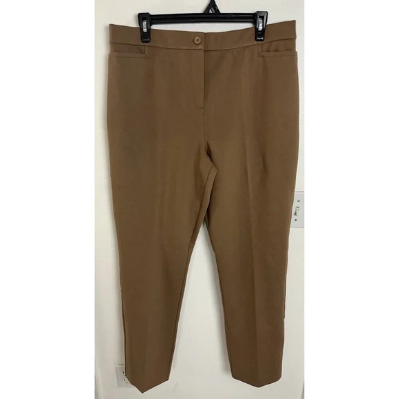 Tailored by Susan Graver Women’s Pants Regular Smart Ponte Brown Size L A655629 - Picture 2 of 16